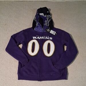 New NFL Purple Baltimore Ravens Kids Hoodie